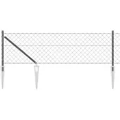 vidaXL Clôture en fil barbelé , 25 x 0,8 m, gris, enroulement