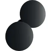 Lodes Puzzle Round Applique Murale / Plafonnier Double Round | Matte Black | 2700K