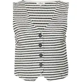s.Oliver Gilet de costume crème / noir