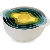 Joseph Joseph Duo Prparation compacte compacte 6 pices avec bols mlanger mesurer les tasses et la passoire multicolour