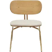 UMAGE Curious Chaise de Salon Teddy White | Brass