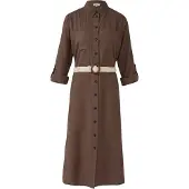 s.Oliver Robe-chemise crème / chocolat