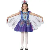 Guirca Peacock Girl Costume Bleu 7-9 Years