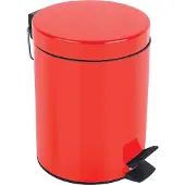 Spirella Seau à cosmétique "Sydney Rouge" Poubelle à pédale Poubelle - 3 litres - avec seau intérieur amovible