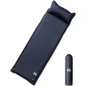 vidaXL Matelas de camping autogonflant avec oreiller 1 personne gris