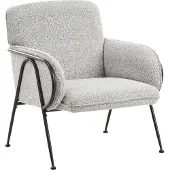 Beliani Fauteuil Trysnes Noir/Blanc