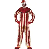 Guirca Striped Clown Men Costume Rouge XL