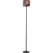 Masterlight Lampadaire noir Venus 150cm avec abat-jour Fleur
