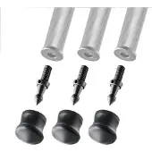 Gitzo Pointe GSF38S + Pied en Caoutchouc 38 mm (x 3)