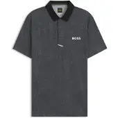 BOSS pour homme. 50549460 Polo Paddytech noir (L), Casuel, Polyester, Manche courte