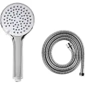 Beliani Pomme de douche avec flexible, finition métal argenté, 4 modes de jet, style moderne, salle de bains