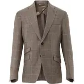 Van laack Regular Fit Veste beige/marron, A carreaux