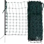 Kerbl Kaninchennetz (E-fähig, 12m x 65cm, 9 Pfähle, m. Einzelspitze) grün 292209