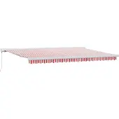 vidaXL Store extensible rouge et blanc 500 x 300 cm