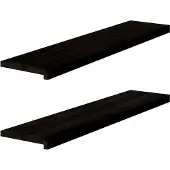 vidaXL Étapes 2 ST 110x30x2 cm chêne fixe brun foncé