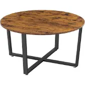 Vasagle Table basse ronde Valora LCT88X - Table ronde pour un espace de vie moderne