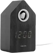 Karlsson Digitalwecker Kuckuck Black wood veneer, Funktionen