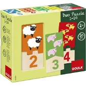 Goula Puzzle en bois pour apprendre à compter - - 53329 - Animaux - 10 pièces - Pour enfant de 2 ans et plus
