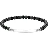 Thomas Sabo Bracelet 'Gravierbares' noir
