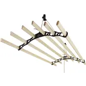 Monster Séchoir de plafond en bois - noir - 2m