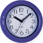 Atlanta 454/5 Horloge murale Horloge de table Horloge de salle de bains Quartz bleu rond protégé contre l'eau