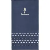 Seahorse Serviette de Plage Seahorse Waves Blue