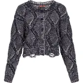MyMo ROCKS Cardigan noir / blanc