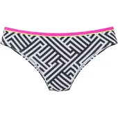 Buffalo Bas de bikini rose ancienne / noir / blanc cassé