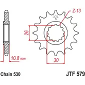 Jt Pignon acier anti-bruit - 530