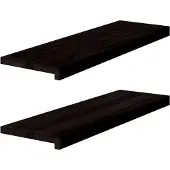 vidaXL Marches d'escalier 2 pcs marron foncé 80x30x2 cm chêne massif