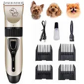 INF Tondeuse pour chien avec accessoires Noir/Or