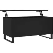 vidaXL Table basse noire 90x44,5x45 cm Bois composite