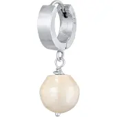 KUZZOI Boucles d'oreilles argent / blanc perle