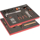 Bahco Composition Of 2 Foams Of Automotive Tools 62 Units Argenté