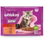 Mars Whiskas Junior 4x85g Snack 13 Units Marron