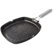 Supreme Gril En Pierre Poignée Pliable Lisse 24 Cm