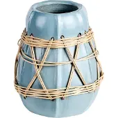Beliani Vase décoratif en terre cuite bleue 27 cm KAMERING (1x)