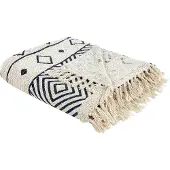 Beliani Couverture Najuy Coton 220 X 240 Cm Beige