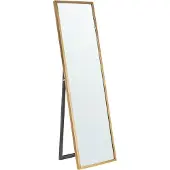 Beliani Miroir de sol doré 40 x 140 cm design moderne avec cadre