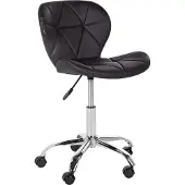 Beliani Chaise de bureau en cuir artificiel noir Valetta Lumarko