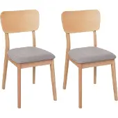Beliani Ensemble de 2 chaises de salle à manger Bois Minier Marron clair Lumarko !