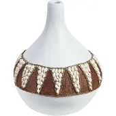 Beliani Vase décoratif en terre cuite blanche 33 cm SIMPANG (1x)
