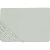 Beliani Drap-housse coton vert clair 160 x 200 cm JANBU (160 x 200 cm)