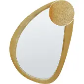 Beliani Miroir VENAS Velours Moutarde