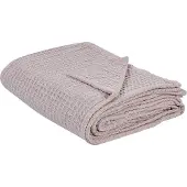 Beliani Couvre-Lits Chagyl Coton 220 X 240 Cm Rose Pastel