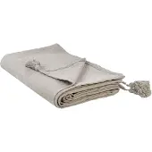 Beliani Couvre-Lits Lindula Coton 150 X 200 Cm Taupe