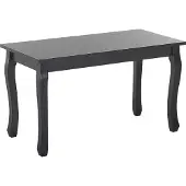Beliani Table basse noire plateau MDF pieds en pin 80 x 40 cm plateau rectangulaire français shabby chic