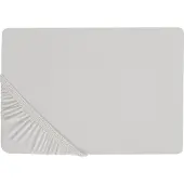 Beliani Drap-housse coton gris clair 200 x 200 cm JANBU (200 x 200 cm)