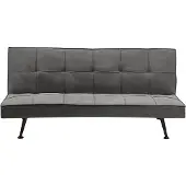 Beliani Canapé-Lit Hasle Gris Foncé Tissu