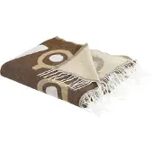Beliani Couverture Siddha Tissu 130 X 170 Cm Marron